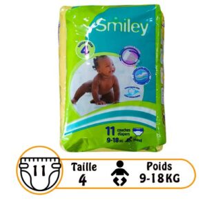 Couches bébé Smiley taille 4 (9-18kg) 11Couches