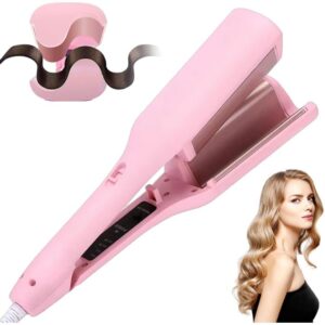 Fer à Boucler Professionnel En Céramique, 2 Tubes Ondulés