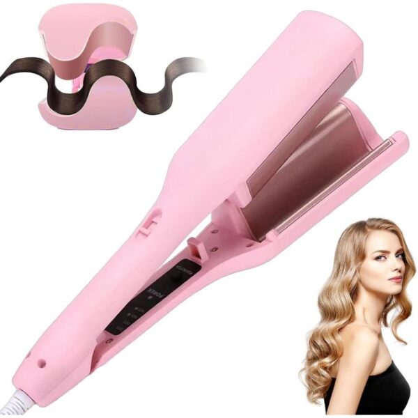 Fer à Boucler Professionnel En Céramique, 2 Tubes Ondulés