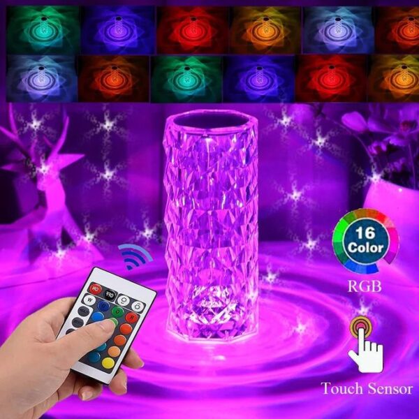 Lampe Cristal LED RGB – Ambiance Luxueuse et Moderne