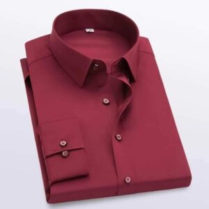 Chemise doux et léger 100% coton – Rouge bordeaux