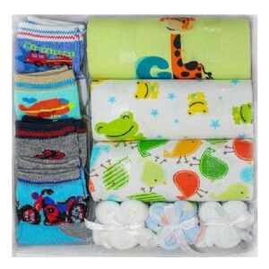Kit de (3 Grenouillères +3 Serviettes & 4 Chaussons) Pour Bébé