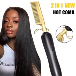 Peigne Electrique Lisseur De Cheveux 2 en 1