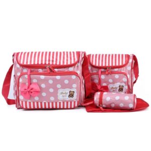 Sac à main pour bébé et voyage, 4 pièces – Rouge