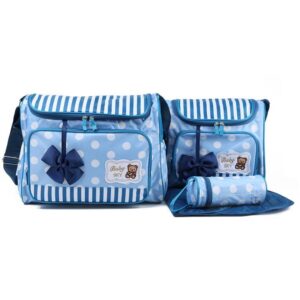 Sac à main pour bébé et voyage, 4 pièces – Bleu