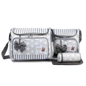 Sac à main pour bébé et voyage, 4 pièces – Gris