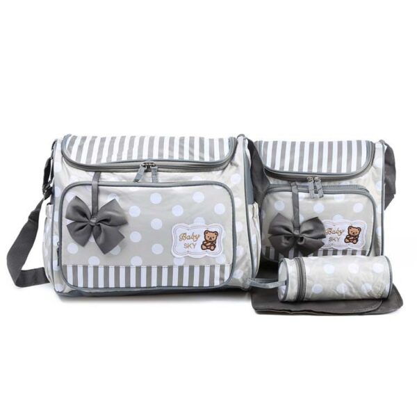 Sac à main pour bébé et voyage, 4 pièces – Gris
