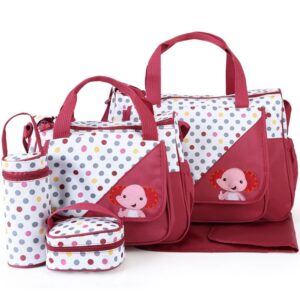 Sac multifonction pour maman, 5 pièces, nouveauté – Rouge
