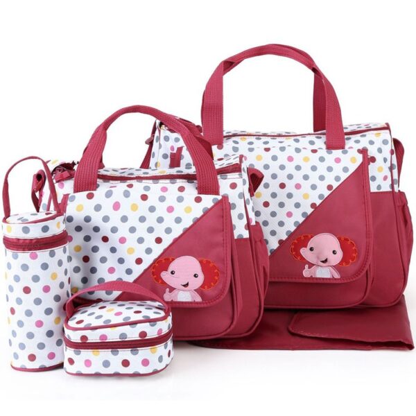 Sac multifonction pour maman, 5 pièces, nouveauté – Rouge