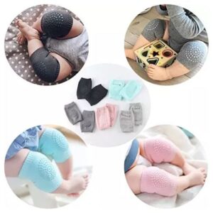 Lot de 3 Paires De Genouillères De Protection 4 Pattes Bébé 4 Pattes – Multicolores