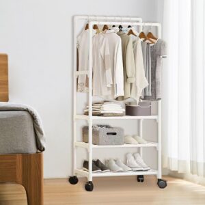 Étagère à vêtements avec porte-chaussures multifonctionnel