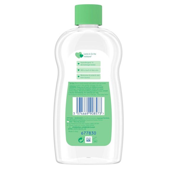 Huile pour bébé Baby Johnson’s à l’aloe vera – 300 ml – Image 2