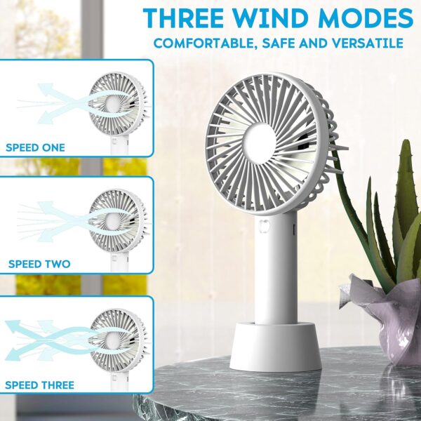 Mini Ventilateur Rechargeable Silencieux - Table Portable - 3 Vitesses – Image 4