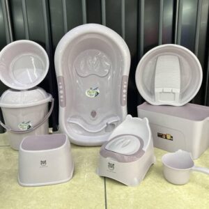 Ensemble de baignoire pour Bébé - 8 pièces - Marron