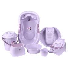 Ensemble de baignoire pour Bébé - 8 pièces - Violet
