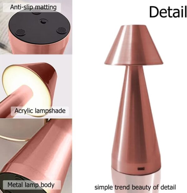 Chic Lampe De Table élégante Et Rechargeable Avec Lumière Douce – Image 2