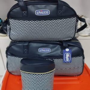 sac à langer Chicco en cuir 3 pièces – Bleu