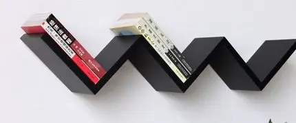 Étagère murale d'angle en bois pour rangement de livres et décoration murale - noir