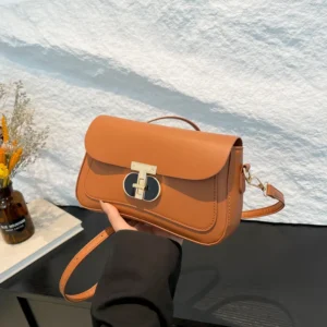 2025 Trendy Square Bag-Sac à bandoulière unique et polyvalent pour femme - Marron