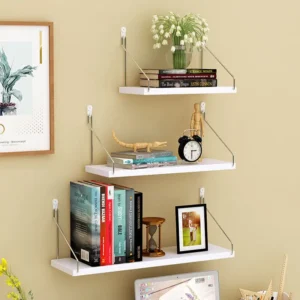 Étagère murale sans perforation Tête de lit tenture murale salon décoration murale routeur étagère - 40 x 20 cm, blanc