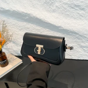2025 Trendy Square Bag-Sac à bandoulière unique et polyvalent pour femme - Noir