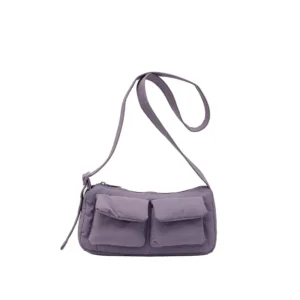 Sac fourre-tout en nylon de grande capacité à la mode de luxe avec plusieurs poches nouveauté sac à bandoulière en nylon imperméable - Pourpre