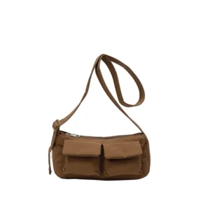 Sac fourre-tout en nylon de grande capacité à la mode de luxe avec plusieurs poches nouveauté sac à bandoulière en nylon imperméable - Marron