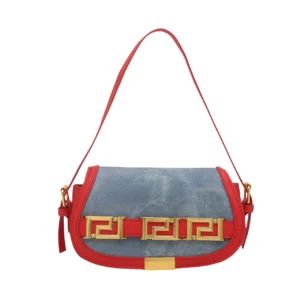 Sac à bandoulière à la mode simple pour femmes Sac à main durable avec fermeture Shell Nouveau design à la mode - Rouge